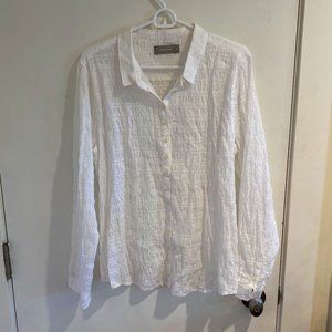 New Without Tags Everlane Smocked White Button Down Shirt